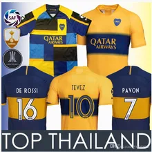 Boca Juniors Футбольная Футболка GAGO CARLITOS домашняя Футбольная Футболка TEVEZ CARDONA PAVON DE ROSSI 19/20 Boca Jersey