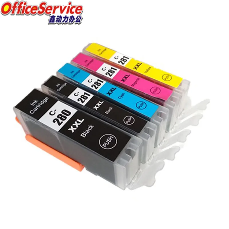 

PGI-280 CLI-281 PGI-280XL CLI281XL Compatible ink Cartridge For Canon TS702 TR7520 TR8520 TS6120 TS6220 TS6320 inkjet printer