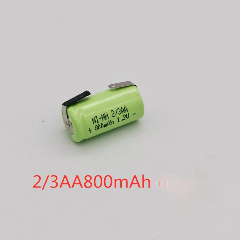 2/3AA 1000mAh 1,2 v/2,4 v Ni-Mh batterie 2/3AA1000mAh mit nickel blatt für FLYCO superman rasierer akku