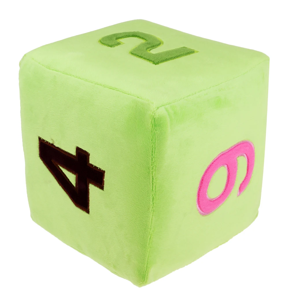 Creative Foam plush pillow Large Stuffed Dice Toy 20cm Length for Playing Teaching Materials D