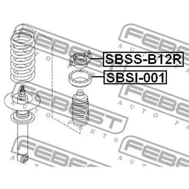 Проставка пружины SUBARU IMPREZA 00-11/LEGACY 98-09 зад. FEBEST