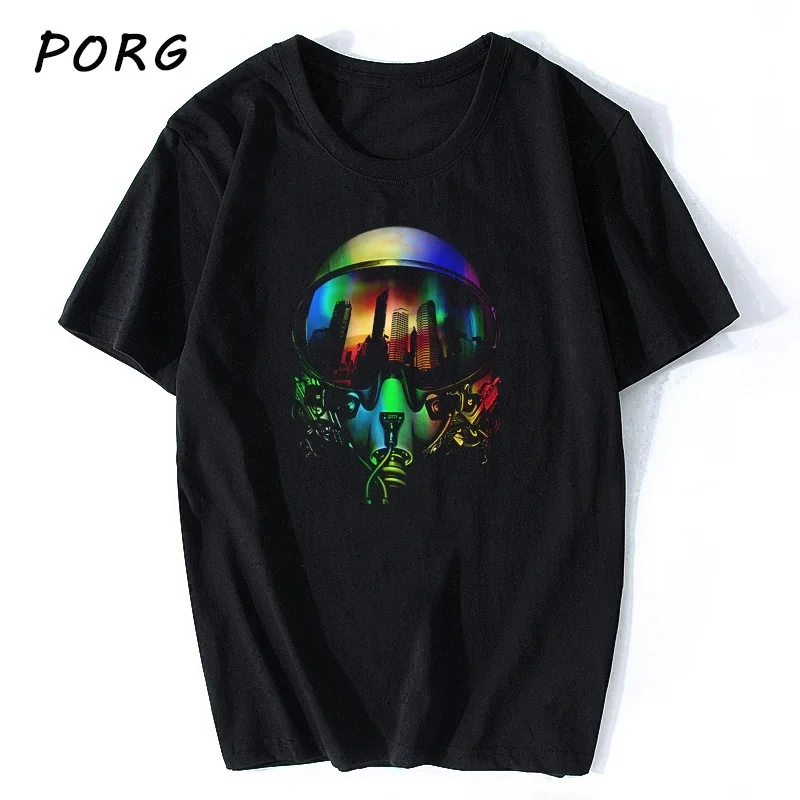 

The Pilot Ulzzang Oversized Men's T-Shirts Summer Casual Printed T Shirt Tshirt Men O-Neck Short Sleeve Brand Tee Shirt Men Size