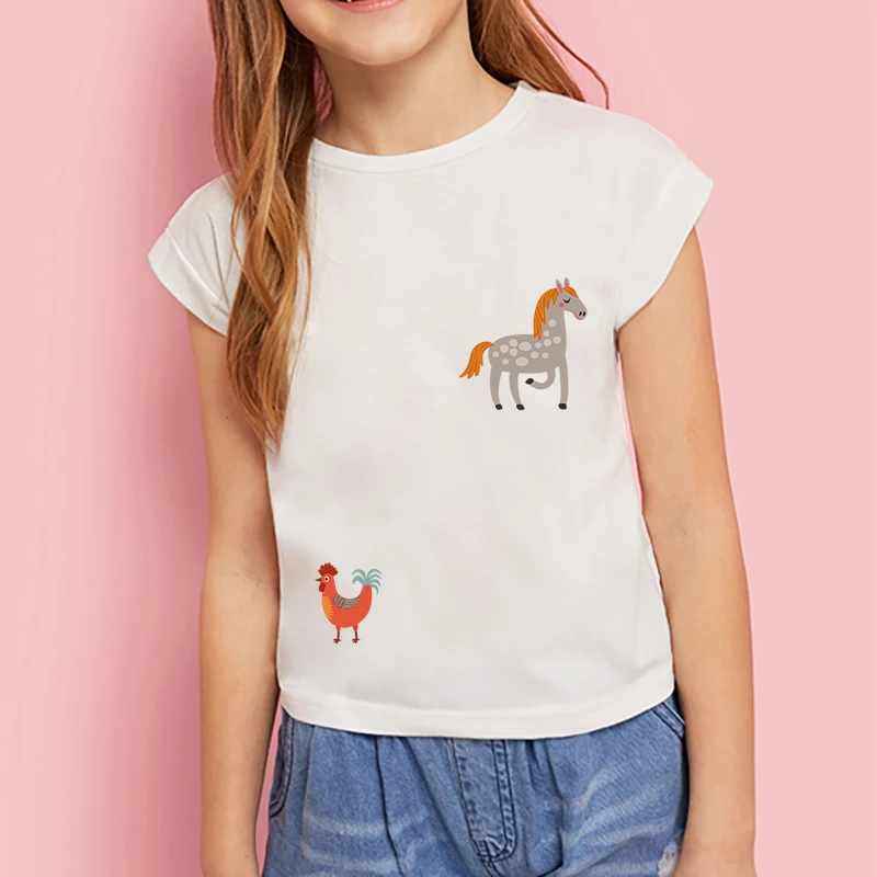 Farm Animals Appliques Iron On Patches For Kids Clothes Decoration Easy To Wear Diy Tshirt Heat Transfer Vinyl Stickers