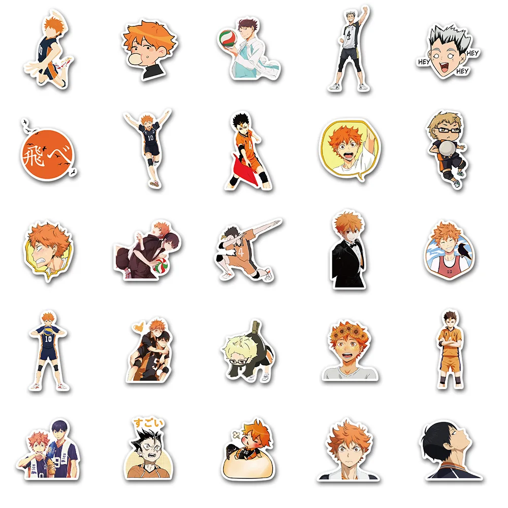 25/50 шт в наборе Haikyuu! Стикер s японский аниме стикер волейбол для наклейки на