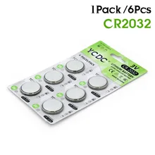 6 pces/1 cartão 3v cr 2032 bateria de pilha de botão de lítio br2032 dl2032 ecr2032 cr2032 5004lc kcr2032 baterias de pilha de moeda para brinquedos de relógio