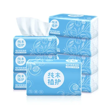 

8 Packs / Piece Of Facial Tissue Log Pumping Paper 100 Pumping 3 Layers Of Home Napkins Toilet Supplies Plant Protection