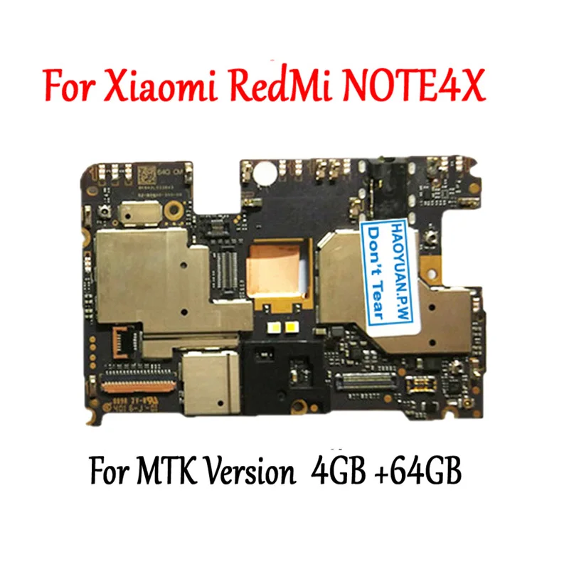 

Full Work Original Unlock Motherboard For Xiaomi RedMi hongmi NOTE4X NOTE 4X Circuits Logic Global Firmware For Helio X20 CPU