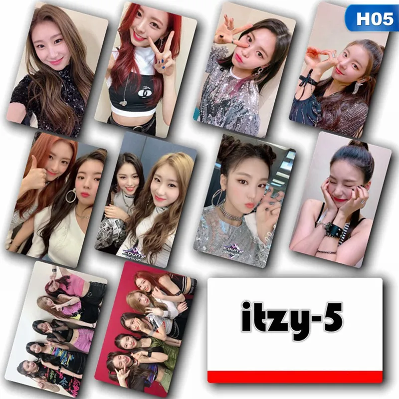 10 шт./компл. K-pop ITZY Ablum IT'z различные липкие фото карты YUNA RYUJIN коллективные карты с кристаллами наклейки - Цвет: OSS5446H05
