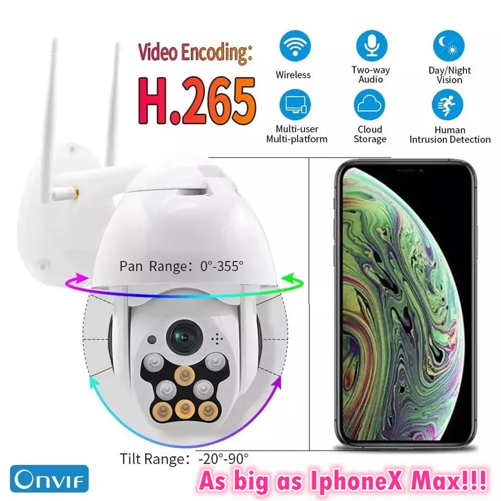 

1080P 360 Degree Wireless Cloud Platform Outdoor Waterproof Camera Security Network Wifi Hd Surveillance Camera