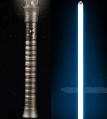 gunhilt iceblueled Металлический световой меч Yanqing для светового меча, Одноцветный светодиод, Круглый наконечник, Y3 Cyanswallow - Цвет: gunhilt iceblueled