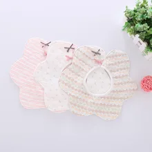 360 градусов вращающийся трехэтажный хлопок детские милые детские нагрудники различные печатные водонепроницаемые мягкие удобные Слюнявчики детские слюнявчики