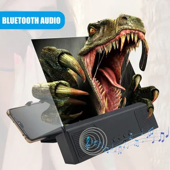 

Mobile Phone 12 Inch Screen Magnifier Lazy Bracket Movies Amplifier with Bluetooth Speaker FKU66