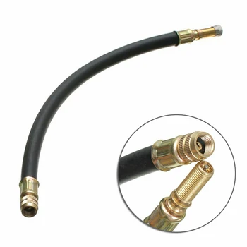

1pc Tire Valve Adaptor Valve Stem Black Stainless steel Rubber Motorcycle 300mm