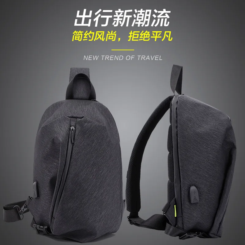 

Tu guan Chest Pack Casual Men Bag Canvas Messenger Bag Outdoor Waterproof Waist Bag Students Shoulder Bag
