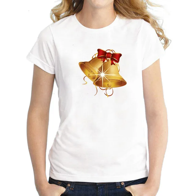 23 New kawaii reindeer t shirt women fashion Christmas Harajuku Short Sleeve t-shirt White Suitable all seasons Tshirt Tops clothes - Цвет: 23