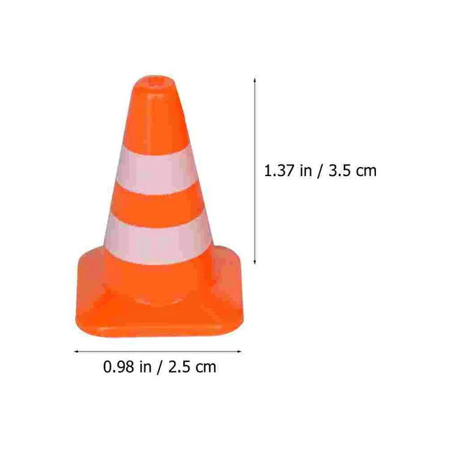7/14pcs Mini Plastic Traffic Road Cones Toys Training Roadblock Signs Children Educational Toy Kindergarten Teaching Aids 6