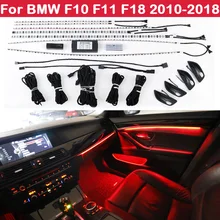 9 Màu Sắc Chuyển Đổi Tự Động Ô Tô Neon Nội Thất Cửa Ánh Sáng Môi Trường Xung Quanh Đèn Trang Trí Cho Xe BMW Series 5 F10 F11 F18 2010 2018