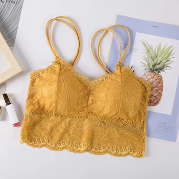 

Women Beautiful Back Without Steel Ring Lace Tube Tops Bra Soft Skin-friendly Stretch Sling Lingerie