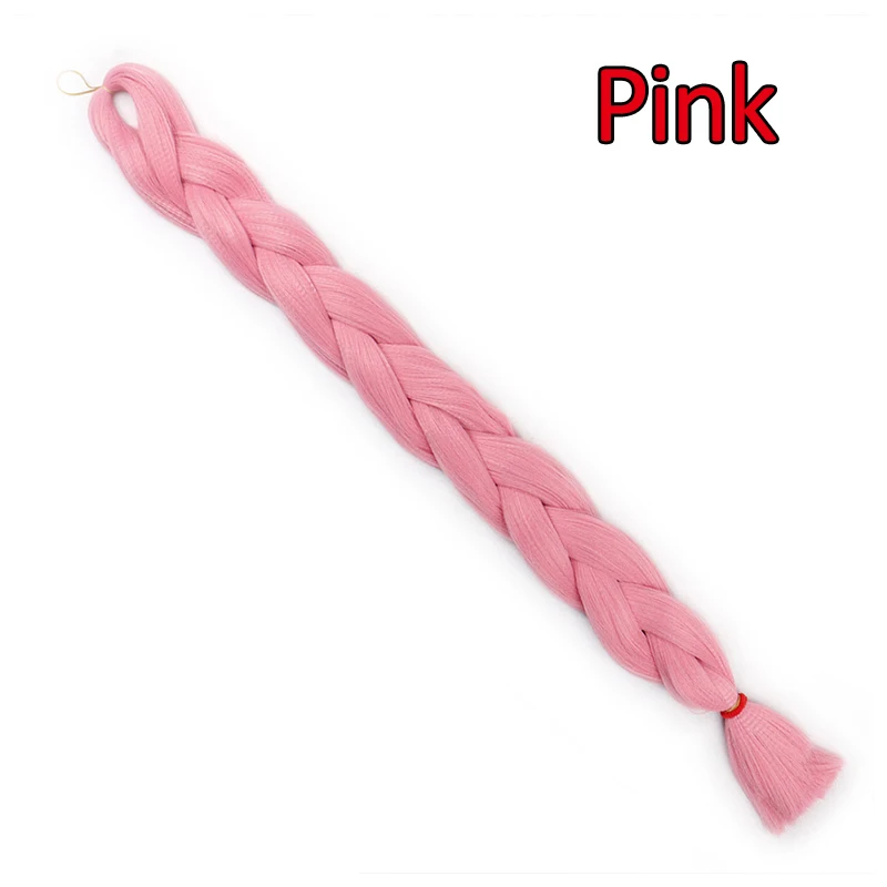 Pink Энергичные цветные длинные огромные косы шиньоны 82 дюйма 165 г/упак. синтические волосы для наращивания термостойкие вечерние волосы для женщин - Цвет: Pink