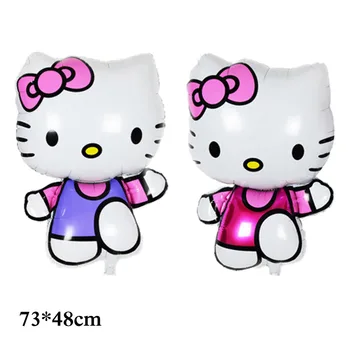 

50pcs helium balloons irregular cute kitty style foil balloons for wholesale