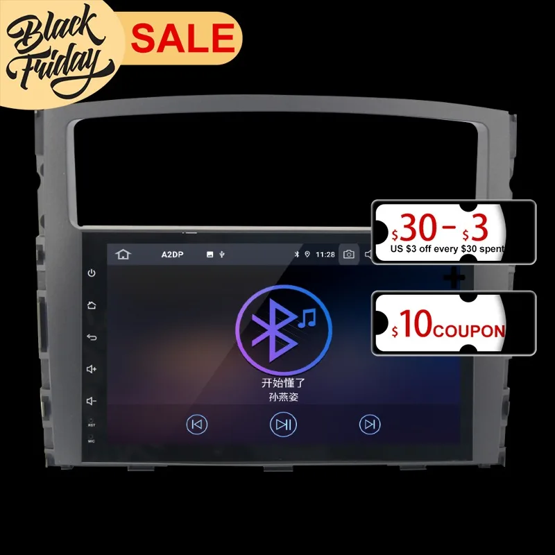 Автомобильный мультимедийный плеер Android 8 0 4 Гб + 64 ГБ для Mitsubishi Pajero 2006 GPS-навигация