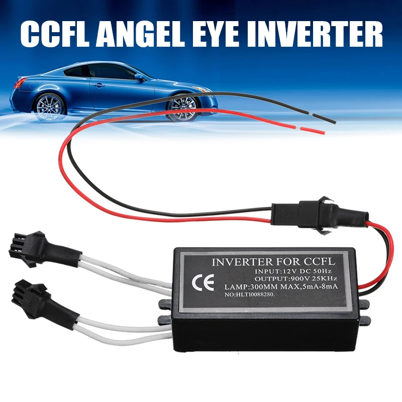 1pcs Inverter Ballast 12V-900V Fit For CCFL Angel Eyes Halo Rings Light 12V Female 2 Outputs Female Connection Inverter