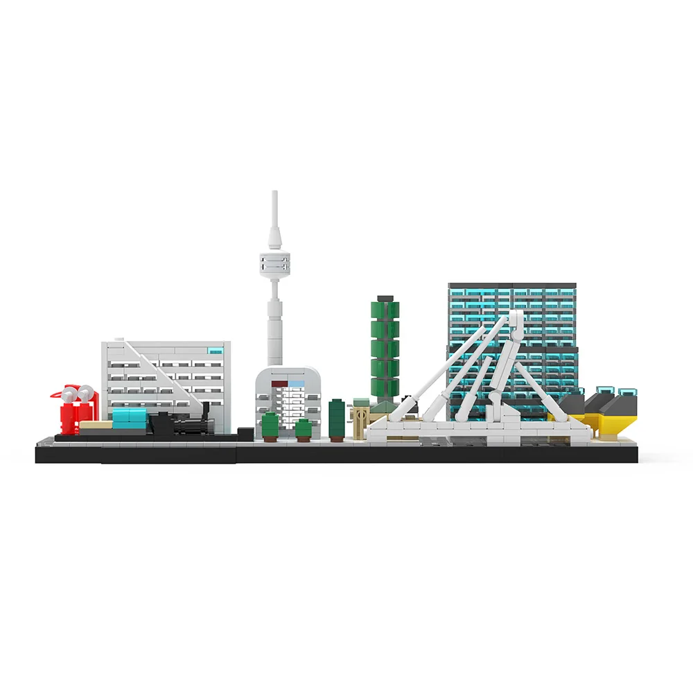 

Конструктор MOC в стиле ротдамалс-коллекция Skyline, уличный вид, креативная архитектура, игрушки для детей, рождественские подарки для детей
