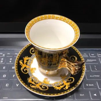 

Ceramic Coffee Cup Set Porcelain Tea Espresso Kitchen Drinkware European Home Table Party Decor Luxury Birthday Wedding Gift