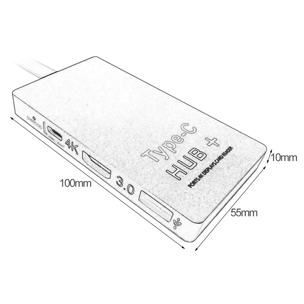 USB3.1 USB-C концентратор+ PD зарядка USB 3,0 концентратор зарядное устройство концентратор type-c кардридер адаптер HD 4k HDMI конвертер