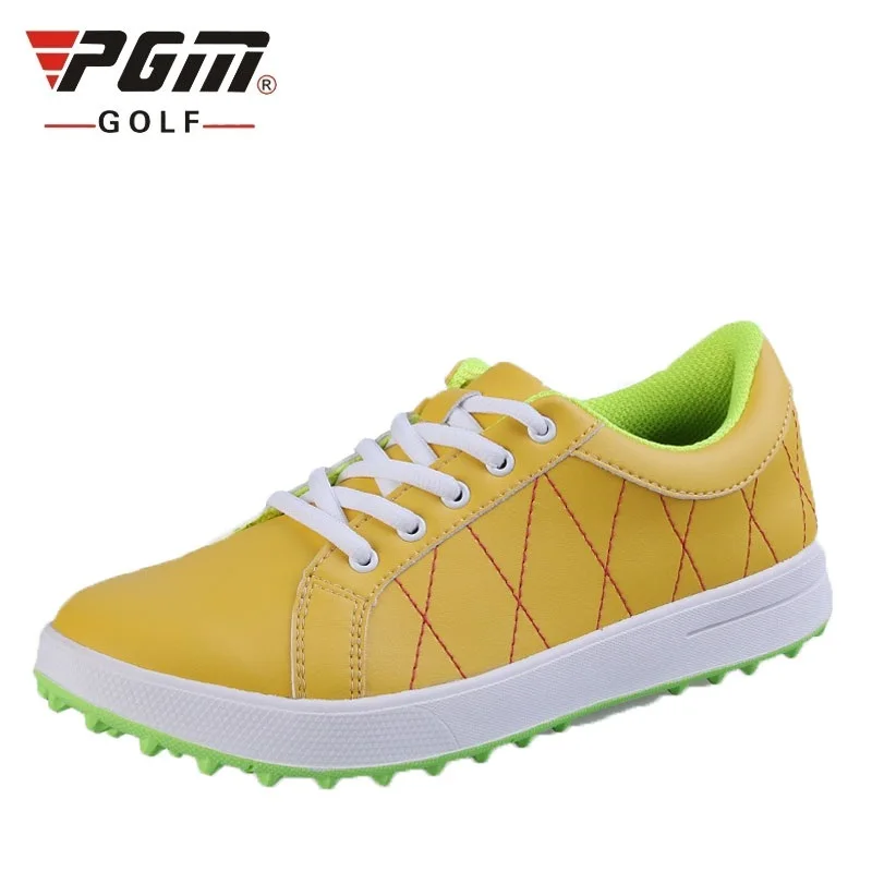 

PGM Womens Spikes Non-slip Golf Shoes Ladies Lightweight Lace Up Breathable Sneakers Wearable Soft Sole Golf Shoes AA10097