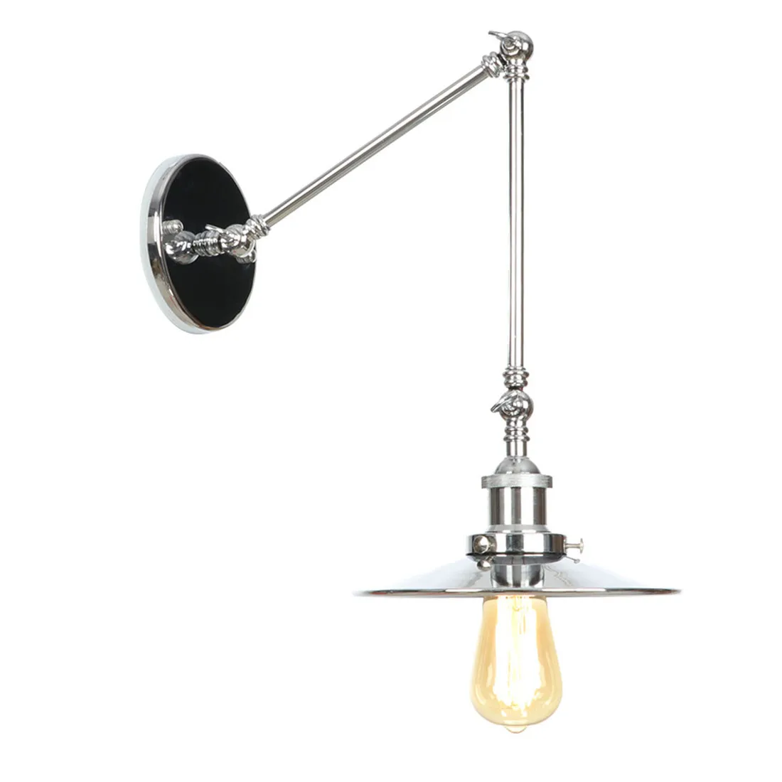 

High Quality Wall Lamps Sconce Loft Chrome Plated Bathroom Light Modern Metal Wall Lamp Bedroom Bedside Sconces Dream Master