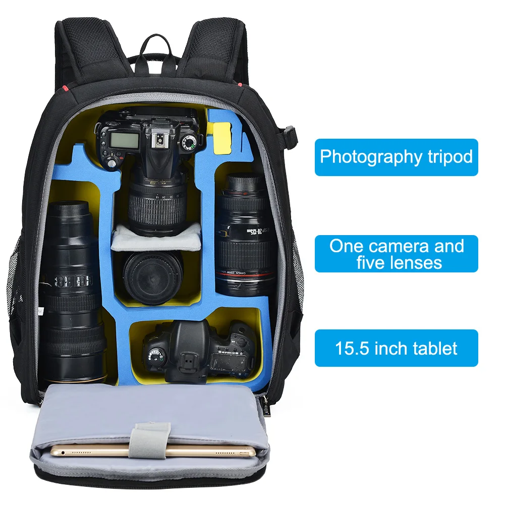 CADeN фотография сумка mochila fotografia DSLR камера сумки через плечо рюкзак для ноутбука Canon Nikon Путешествия противоударный объектив чехлы