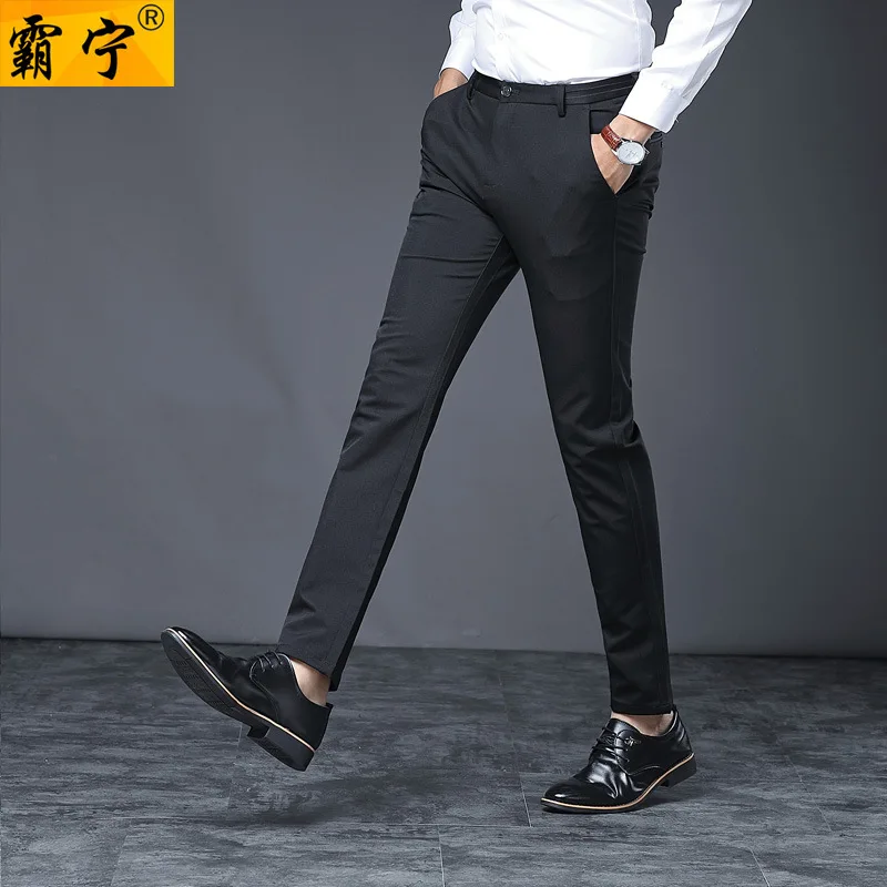 

Autumn & Winter Middle-aged MEN'S Casual Pants Straight-Cut Loose-Fit Middle-aged Suit Pants Daddy Clothes Pants Trousers
