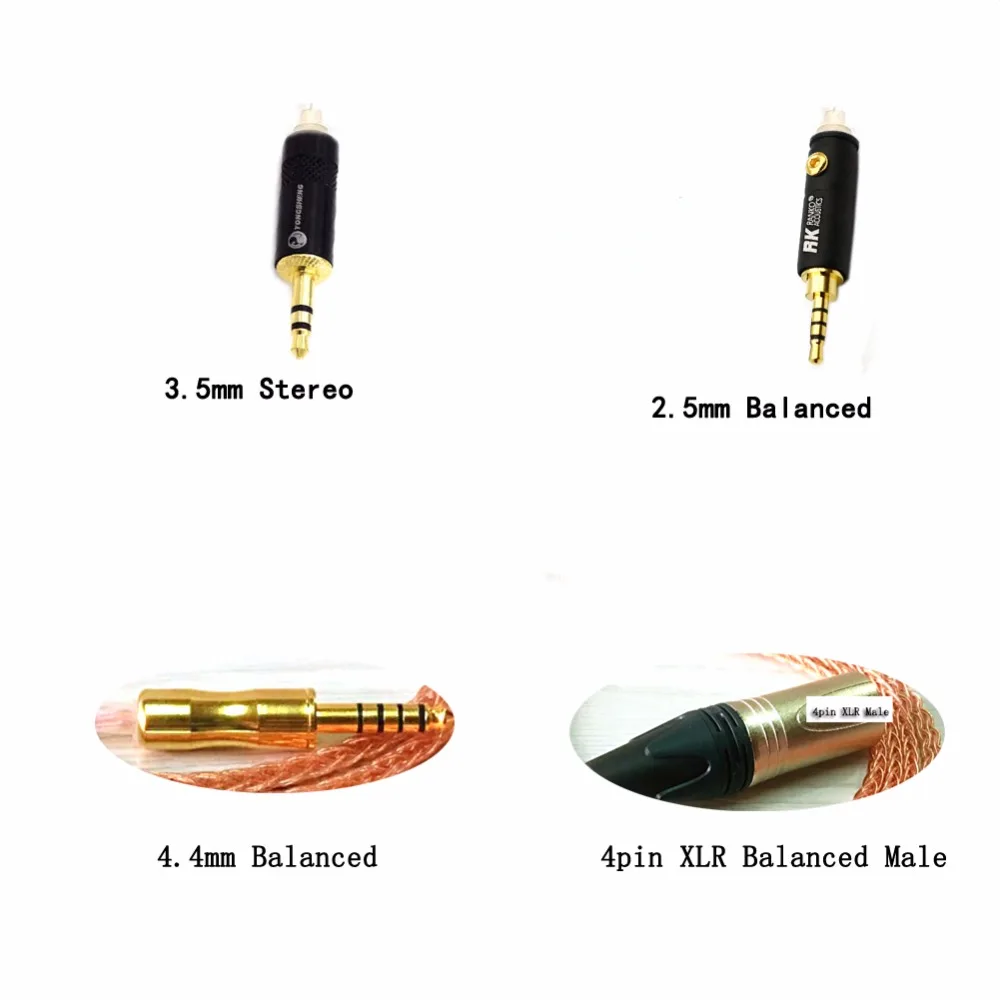Free shipping Audiocrast 8 Cores 7N OCC Single Copper Headphone Upgrade Cable for Meze 99 Classics t1 t5p D600 D7100