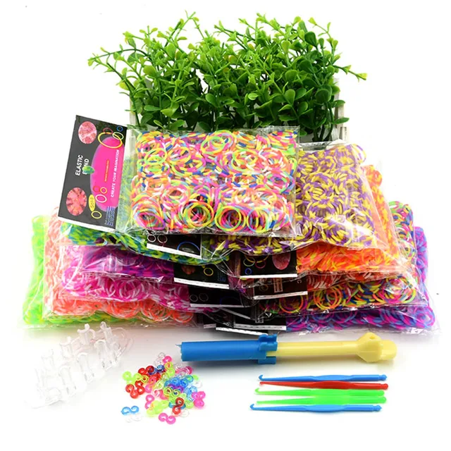600pcs Loom Rubber Bands Bracelet Rainbow Bands Make Woven Bracelet DIY Toys Christmas Gift  for Kids Arts Crafts, DIY Toys 4