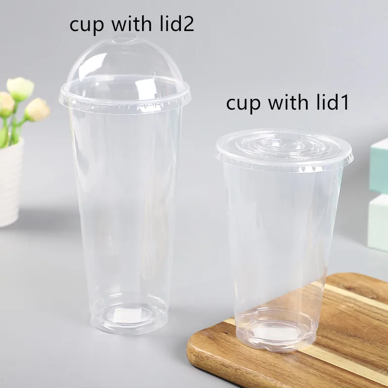 50pcs Net red PET transparent milk tea cup plastic cups  8oz/12oz/14oz/16oz/20ozpackaging coffe juice cold drinks cup with lid -  AliExpress