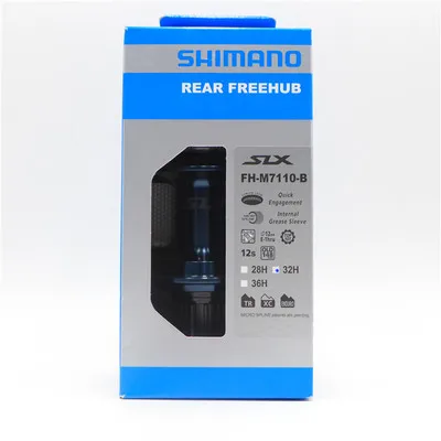 Shimano MTB велосипед SLX M7110 12 Скоростей передняя, Задняя Ступица Центральный замок дисковый тормоз втулка 142x12 мм 100x15 мм 28/32 отверстия запчасти для велосипеда - Цвет: FH-M7110-B-32H