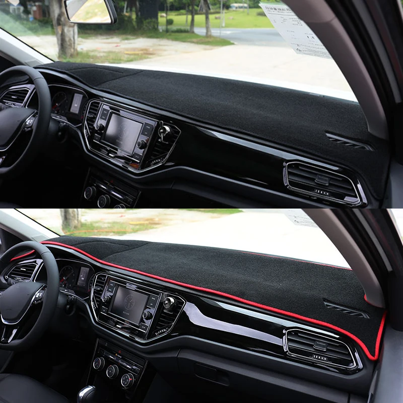 Car Styling Dashboard Protective Mat Shade Cushion Pad Rose Carpet Mat For Volkswagen T-ROC-Present RHD&LHD Accessory