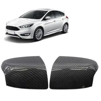 

2PCS Carbon Pattern Reversing Mirror Housing Shell Replacement Mirror Cover for Ford-Focus 2005-2008 Accessories