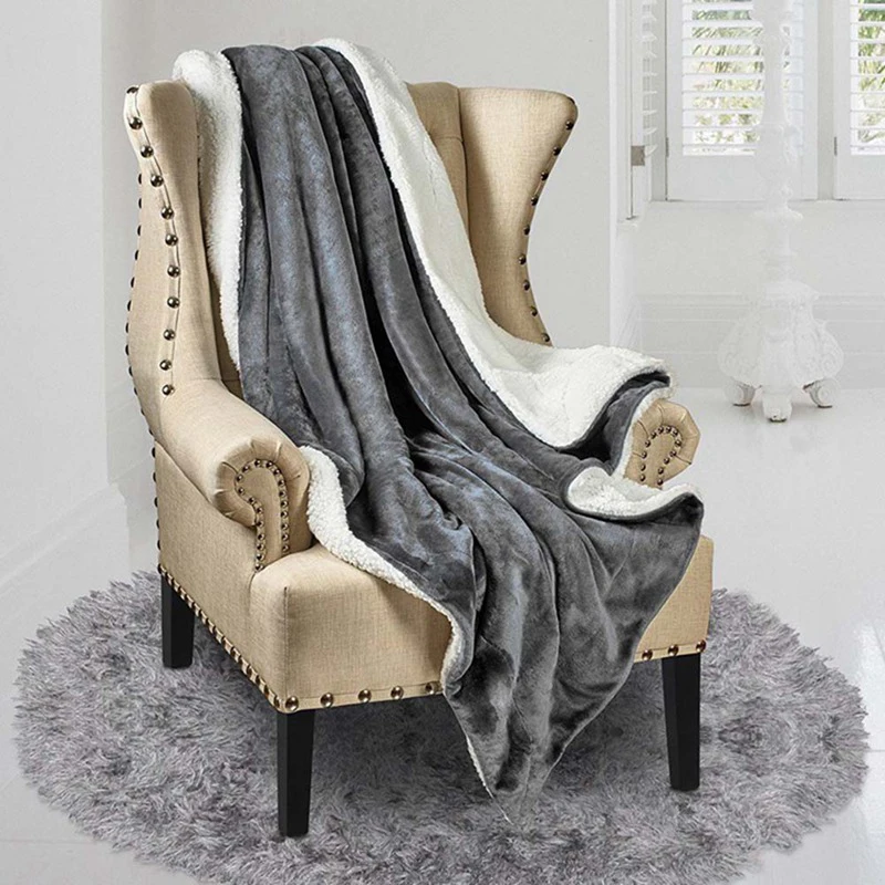 Шерстяное Флисовое одеяло, плюшевое одеяло, пушистое мягкое одеяло из микрофибры, одеяло с искусственным мехом, одеяло для дивана и дома
