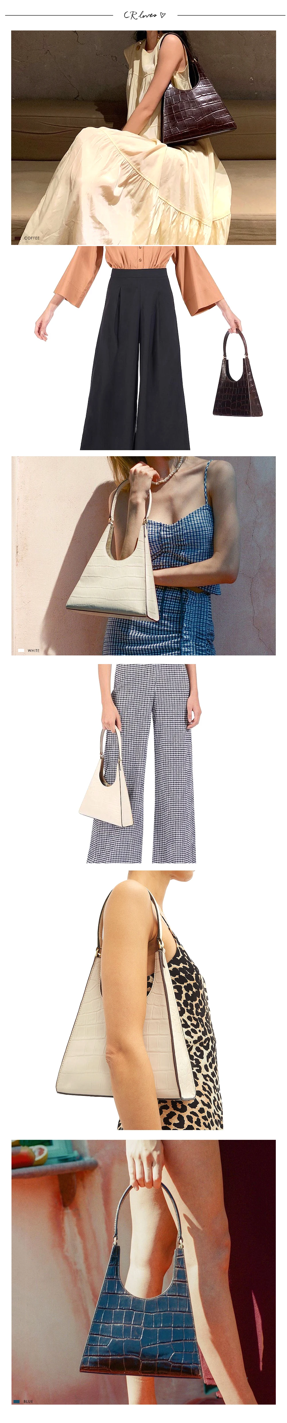 CEZIRA, модная сумка из Веганской кожи с узором «крокодиловая кожа», Женская Роскошная сумка на плечо из искусственной кожи, женская сумка-тоут с животным принтом