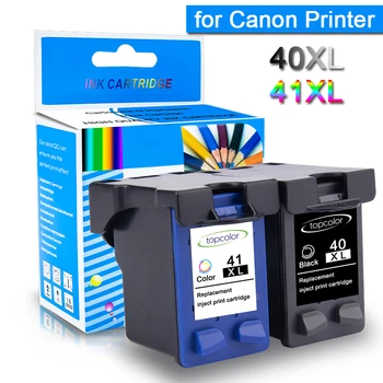 

Topcolor PG40 CL41 Ink Cartridge Fit for Canon pg 40 cl 41 Pixma MP140 MP145 MP150 MP450 MP210 IP2580 1180 1980 for Canon Pinter