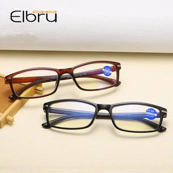 

Elbru Anti Blue Light Blocking Reading Glasses Men Ultralight TR90 Resin Presbyopic Eyeglasses Women +1.0 1.5 2.0 2.5 3.0 3.5 4