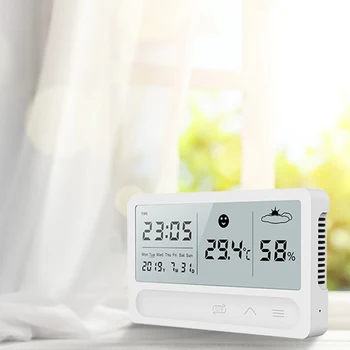 

Dropship Time Date Alarm Clock Hygrometer Thermometer LED Digital Temperature Humidity Set for Household Bedroom Ornaments