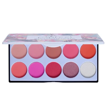 

Portable Natural Face Makeup 10 Color Pigment Blusher Palette Foundation Shining Nude Glitter Party Cosmetics Powder Matte