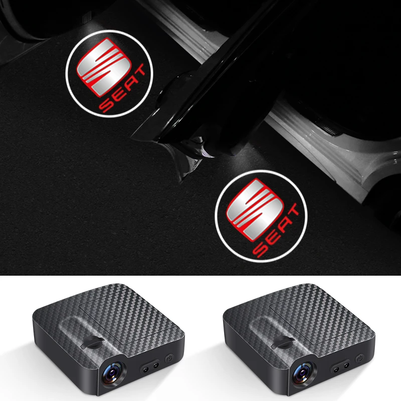 Car Welcome Light Led Door Projector Logo Ghost Lights For Seat Leon Altea Ibiza Toledo Cordoba Alhambra Arona Exeo | Автомобили и