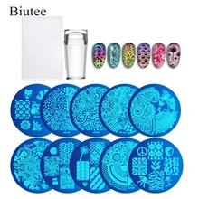 30/10pc placas de unhas + limpar geléia silicone arte do prego stamper raspador com tampa modelo de carimbo placas de imagem prego placa ferramenta(China)