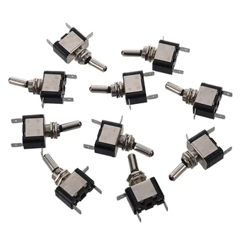 

10 X Red Illuminated LED Light On/Off Toggle Flick Switch Car Dashboard 12V SPST