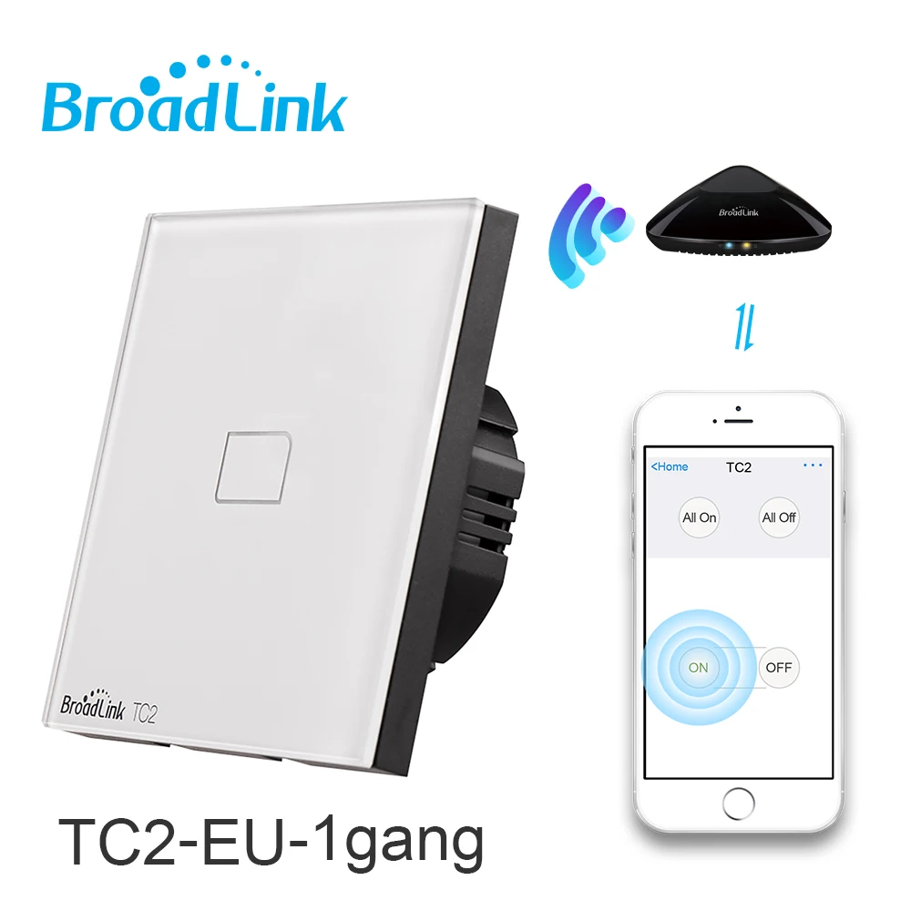 Выключатель Broadlink TC2 1/2/3 Gang европейский стандарт светильник современный дизайн