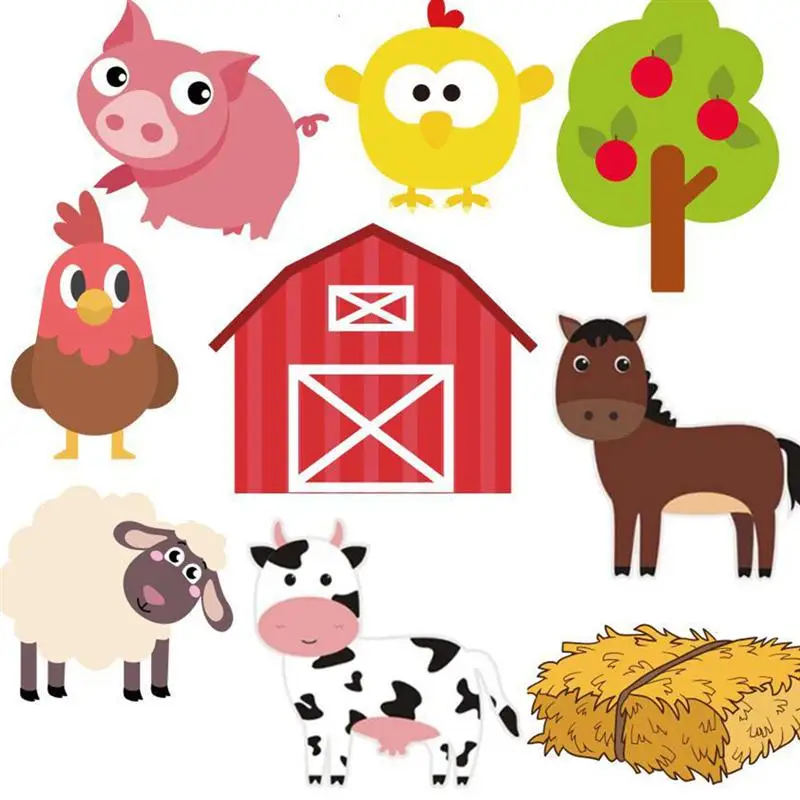 Decoration De Gateau En Papier Theme Ferme 26 Pieces Banniere Avec Animaux Pour Fete D Anniversaire Aliexpress Decoration De Gateau En Papier Theme Ferme 26 Pieces Banniere Avec Animaux Pour Fete D Anniversaire Aliexpress